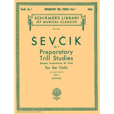 Preparatory Trill Studies, Op. 7 - Book 1: Schirmer Library of Classics Volume 1413 Violin Method