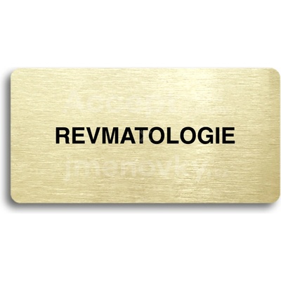 ACCEPT Piktogram REVMATOLOGIE - zlatá tabulka - černý tisk bez rámečku