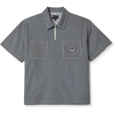 Brixton Мъжка риза с копчета Brixton Journey Lightweight S/S Woven Shirt - Navy / White Stripe (033-3014-0211)