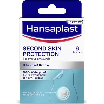 HANSAPLAST Second skin protection hydrokoloidná náplasť 72 x 35 mm 6 ks