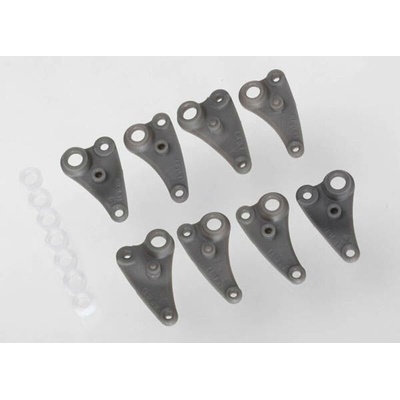Traxxas Rocker arm set, long travel/ plastic bushings (8), TRX7156 (TRX7156)
