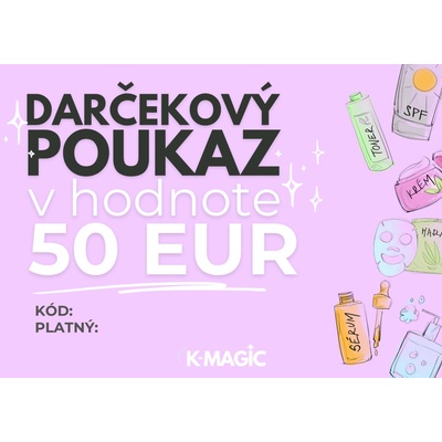 Kórejská kozmetika - Darčekový poukaz 50€