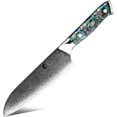 Santoku SaKuRo nůž z damaškové oceli Ocean Shell 17,8 cm