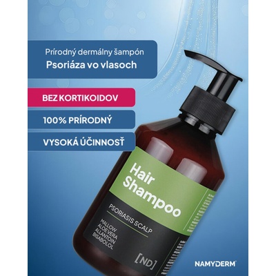 Namyderm Psoriasis Scalp prírodný šampón psoriáza vo vlasoch 250 ml
