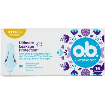O. B хигиенни тампони, Extra Protect, Normal, 16 броя