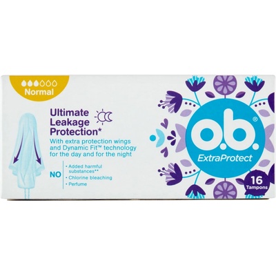 O. B хигиенни тампони, Extra Protect, Normal, 16 броя