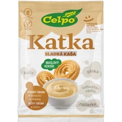 Celpo Katka instantná sladká kaša s príchuťou maslový keksík masl. keksík 60 g