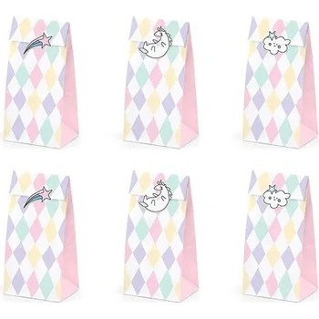 PartyDeco Papierové vrecúška na sladkosti Jednorožec