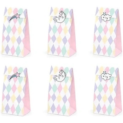 PartyDeco Papierové vrecúška na sladkosti Jednorožec