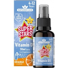 Natures Aid Super Stars Vitamin D3 Spray Orange 30 ml