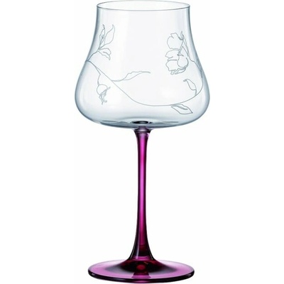 Crystal Bohemia BOHEMIA IDUNA RED FOOT POHÁR NA VÍNO 6 x 580 ml