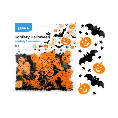 Konfety HALLOWEEN dýně a netopýr 20g Luma