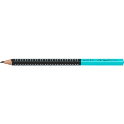 Faber-Castell Grip Jumbo триъгълен двуцветен черен/тюркоазен графитен молив HB FC511912 (FC511912)