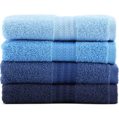 Foutastic Комплект от 4 сини памучни кърпи Sky, 70 x 140 cm Rainbow - Foutastic (317HBY1417)