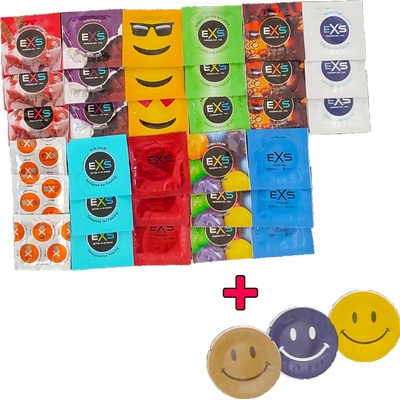 EXS Balení různých latexových kondomů 33+3