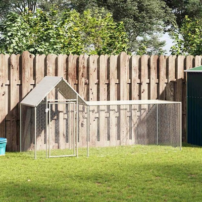 vidaXL Klec pro kuřata 3 × 1 × 1,5 m, pozinkovaná ocel stříbrná 9799.144554