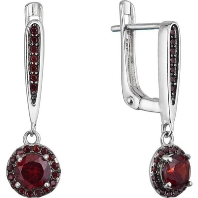 Evolution Group - Pavona Okouzlující visací náušnice s pravými granáty 11494.3