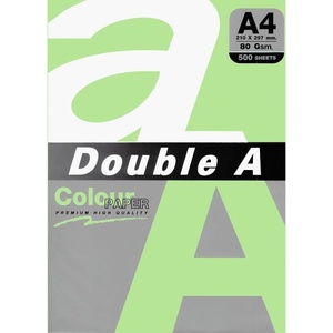 Double A Цветна хартия Double A, A4, 100л, зелен пастел