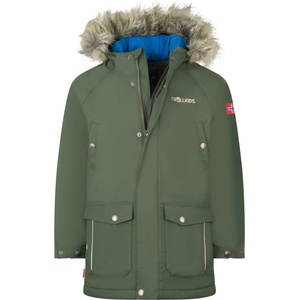 TROLLKIDS Детско яке парка Trollkids Kid's Nordkapp Jacket Parka - Ivy / Electric Blue - размер 164 (EU) (703-2239-0919)
