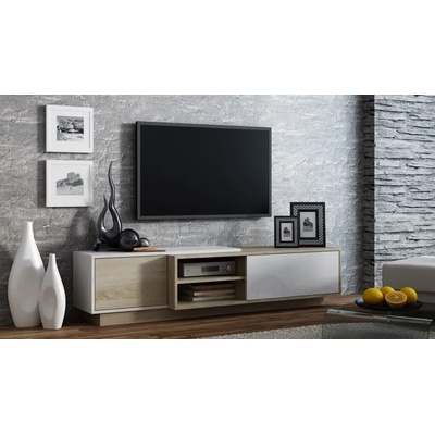 Cama meble Cama ТВ шкаф SIGMA1 180 дъб сонома/бял гланц (SIGMA1 SO/BI)