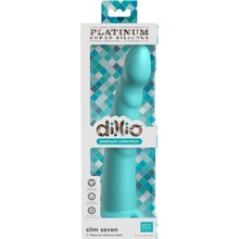 Dillio Slim Seven sticky glans stimulating dildo turquoise 20 cm