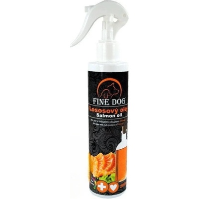 Fine Dog Lososový olej s rozprašovačem 500 ml