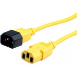 Roline 19.08. 1521 : : Захранващ кабел за монитор iec 320 c14 - c13, жълт, 1.8 м (19.08.1521)