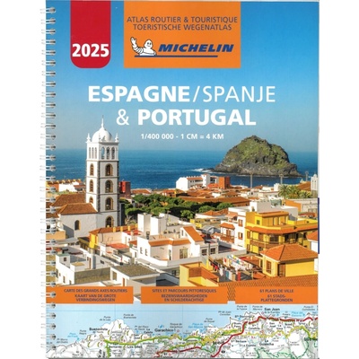 atlas Spain,Portugal 1:400 t. spiral 2025 A4