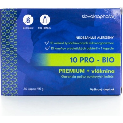 Slovakiapharm 10 PRO BIO vláknina 30 kapsúl