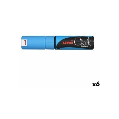 uni Течни тебеширени маркери Uni-Ball PWE-8K Син Светло син (6 Части) (6 броя)