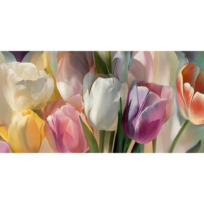 Obraz - pastelové tulipány 1 deska 100x50