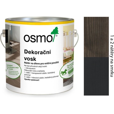 Osmo 3169 Dekorační vosk intenzivní 0,75 l Černý