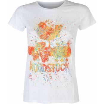 ROCK OFF дамска тениска Woodstock Splatter - WHT - ROCK OFF - GDAWOODTS01LW