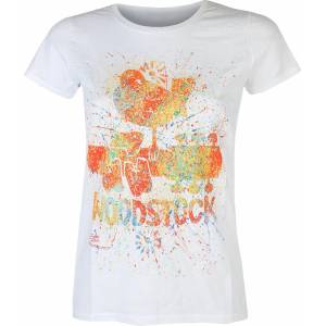 ROCK OFF дамска тениска Woodstock Splatter - WHT - ROCK OFF - GDAWOODTS01LW
