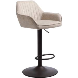 Unique Furniture Бежов тапициран бар стол с регулируема височина/с подлакътници (височина на седалката 65 cm) Nolan - Unique Furniture (50830000)