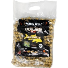 MAGIC WOLF Kŕmne Boilies 5kg 20mm Kukurica