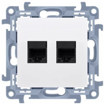 Dátová 2-KONTAKT SIMON 10 2xRJ45 cat.5e biela C52.01/11
