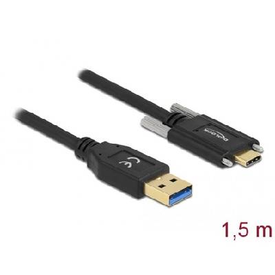 84017 1.5m SuperSpeed USB-A USB 3.2 Gen 1 мъжки - прикрепящ се USB-C мъжки кабел (84017)