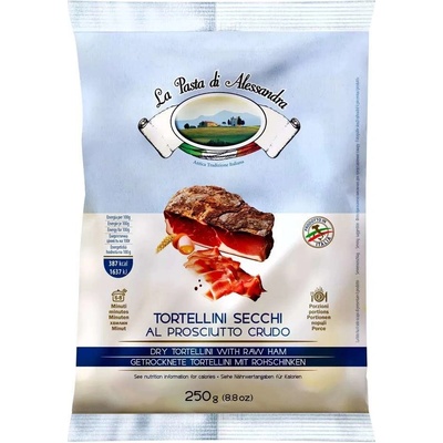 La Pasta di Alessandra Sušené vaječné semolínové Tortellini plnené prosciuttom 250 g