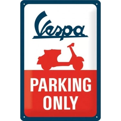 Plechová ceduľa Vespa Parking Only, 20 x 30 cm