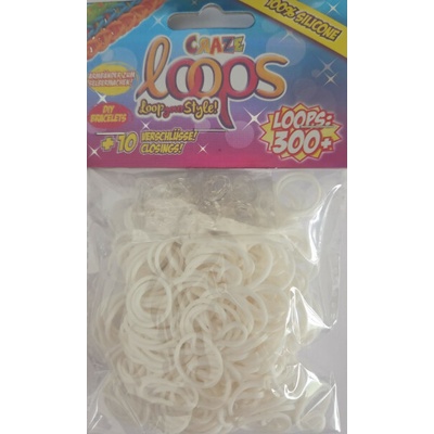 Gumičky Loom bílé 300 ks
