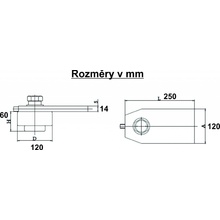 Radecco Vrchní panty - 40/70/120 mm Průměr: 120 mm (nosnost 1 000 kg)