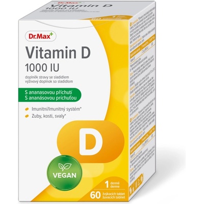 Dr. Max Vitamin D 1000 IU 60 žvýkacích tablet