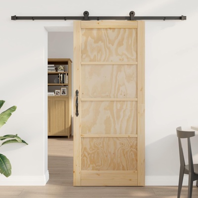 vidaXL Преплъзваща се врата ORKDAL 86 x 198, 5 см Натурално (3445501)