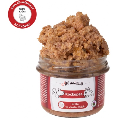 All Animals kočkopes Krůta ve vlastní šťávě 200 g – Zboží Mobilmania