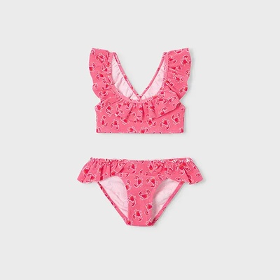 MAYORAL Бански 2части структура в розов цвят с рачета за мини момиче Mayoral