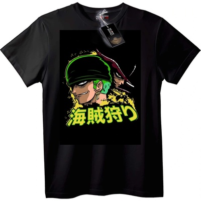NOONEBRAND Тениска Аниме ловец на пирати - S, Black