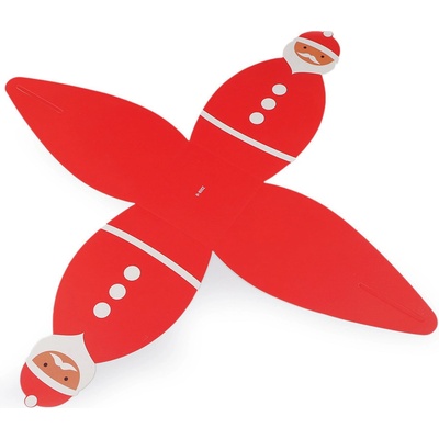 Prima-obchod Vánoční dárková krabička Mikuláš barva 2 8,5x14x8 cm červená