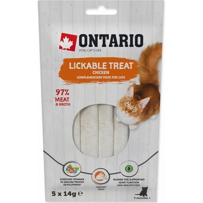 Ontario pochúťka lízacia kura 5 x 14 g