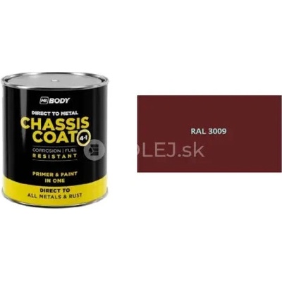 HB BODY 410 chassis coat, polomat - farba na kov a strechy 4 v 1 RAL 3009 2,5L